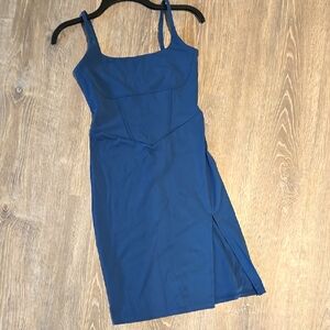 Halara Spaghetti Strap Square Neck Corset Bodycon Midi Dress